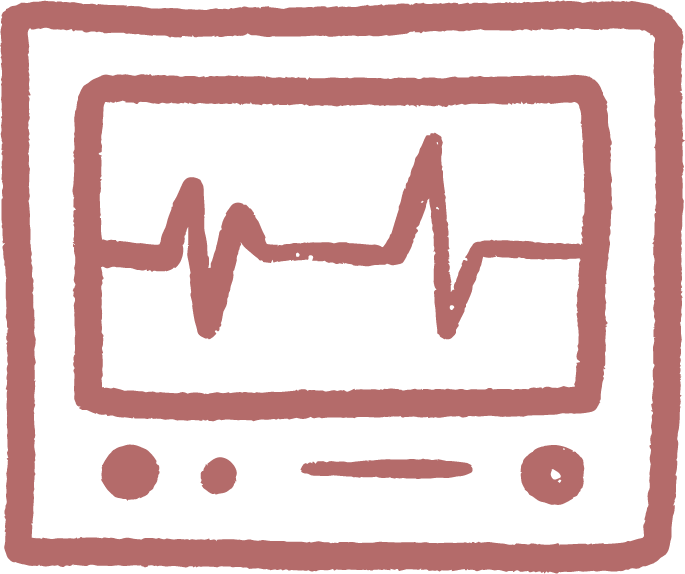 medical cardiograph icon