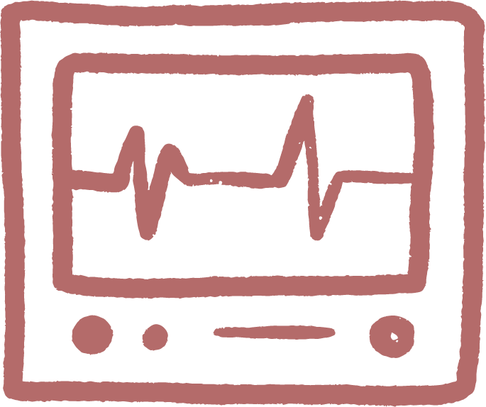 medical cardiograph icon